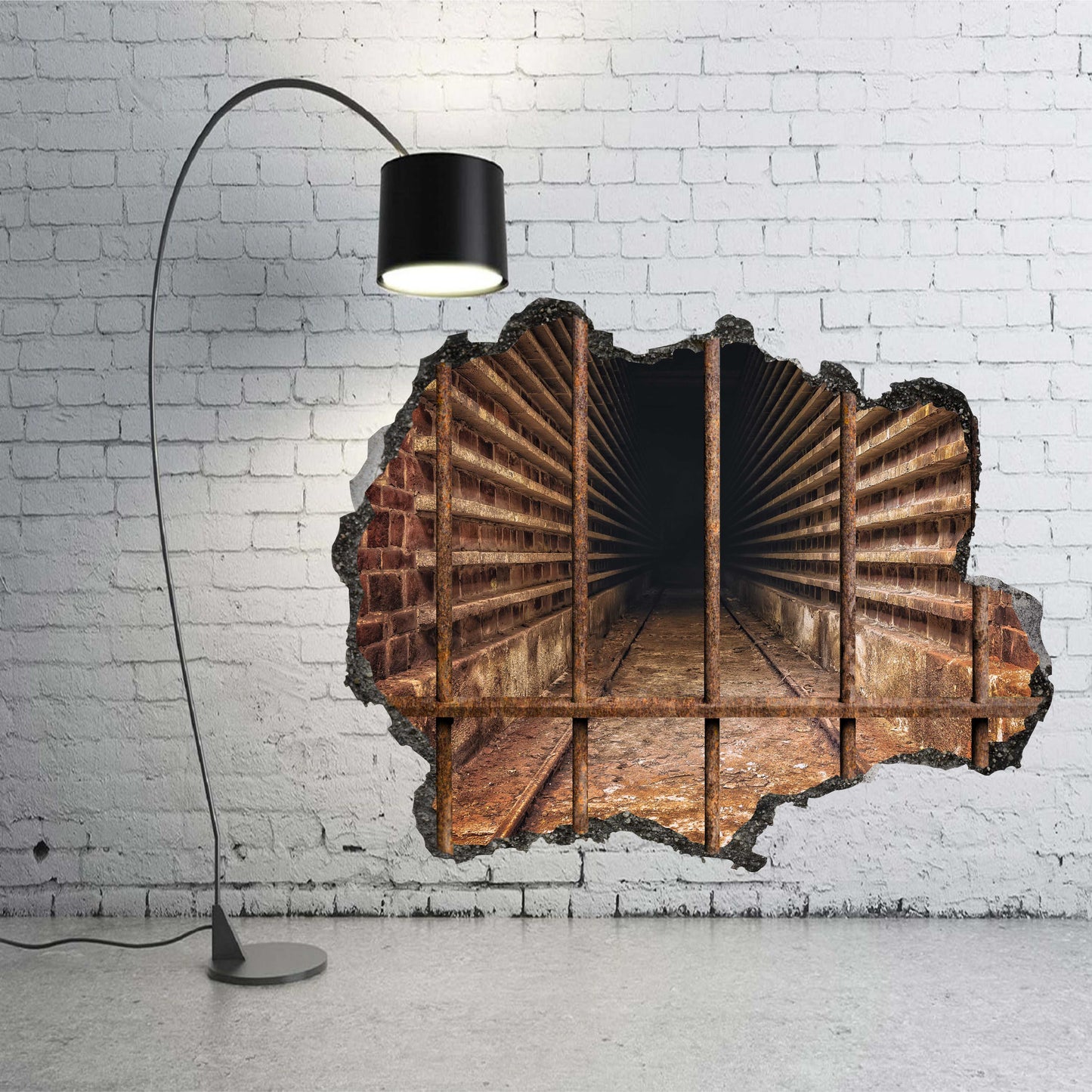 Wandtattoo Mauerloch Tunnel WallArtML220