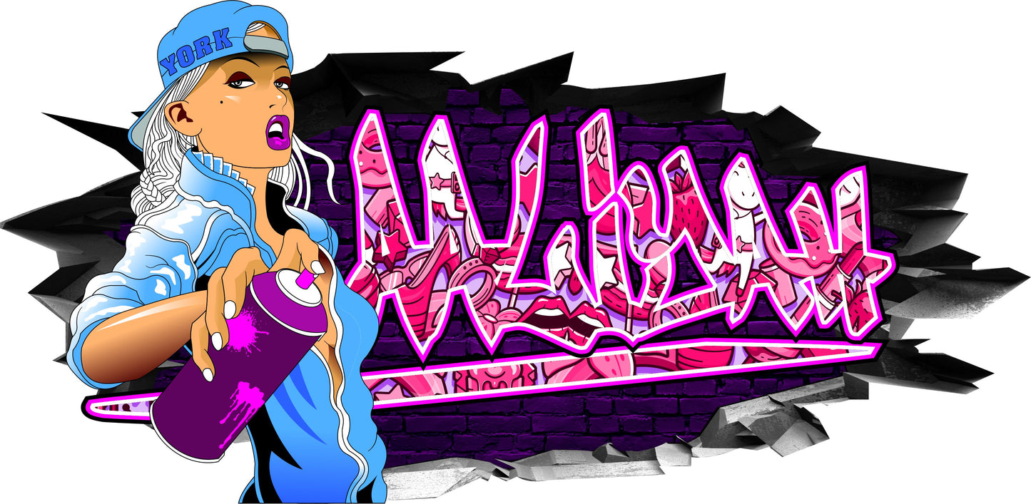 Wandtattoo Graffiti Aaliyah