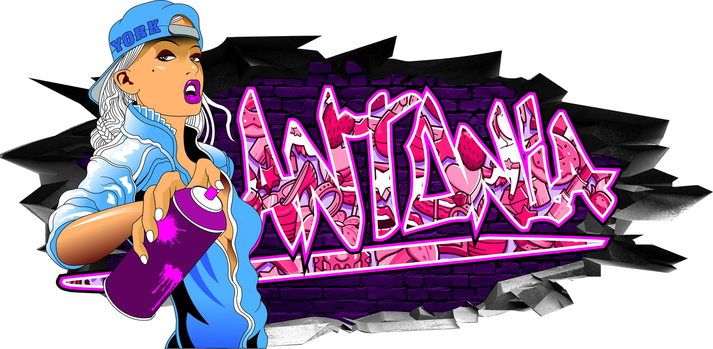 Wandtattoo Graffiti Antonia