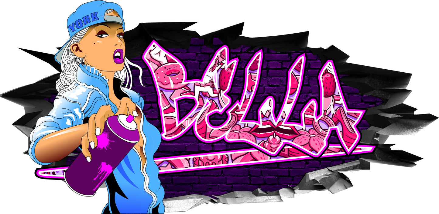 Wandtattoo Graffiti Bella