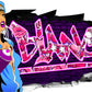 Wandtattoo Graffiti Bianca