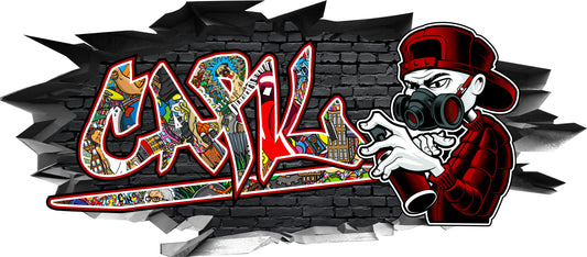 Wandtattoo Graffiti Carl