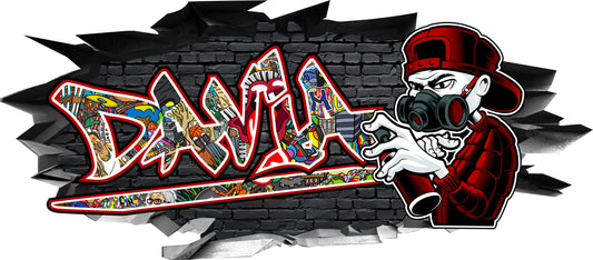 Wandtattoo Graffiti Davia