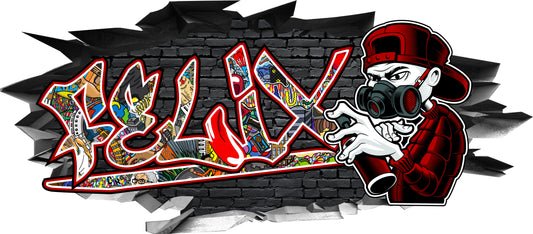 Wandtattoo Graffiti Felix