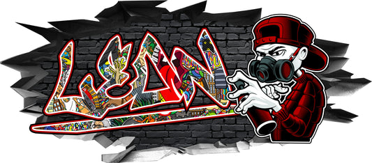 Wandtattoo Graffiti Leon