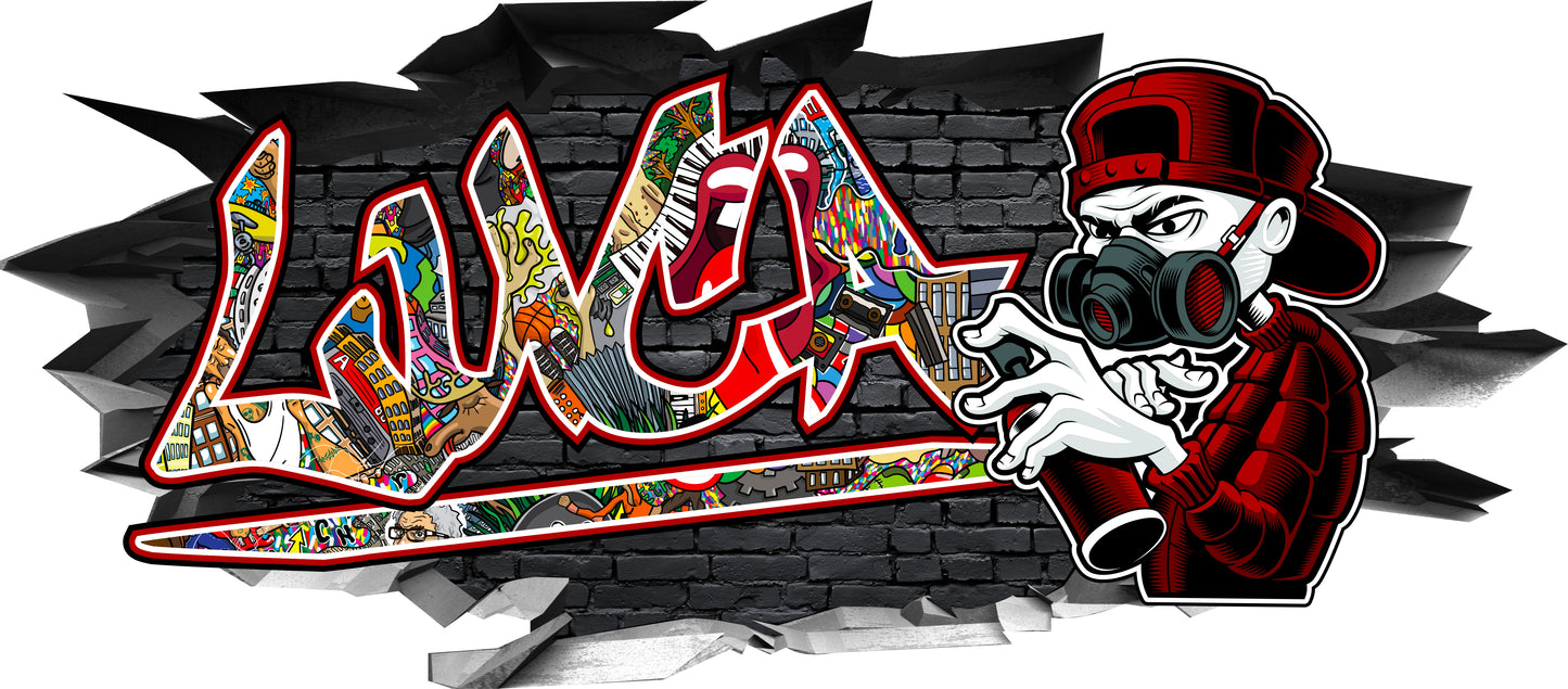 Wandtattoo Graffiti Luca