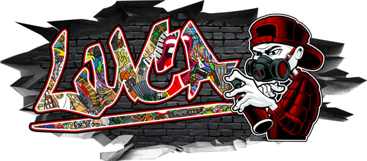 Wandtattoo Graffiti Luca