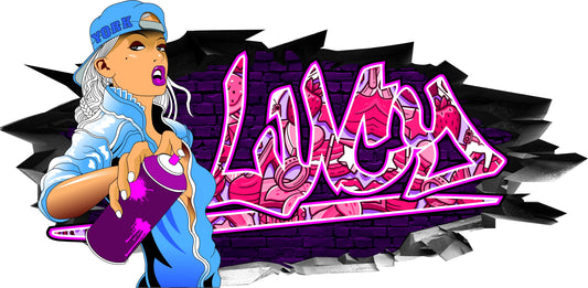 Wandtattoo Graffiti Lucy