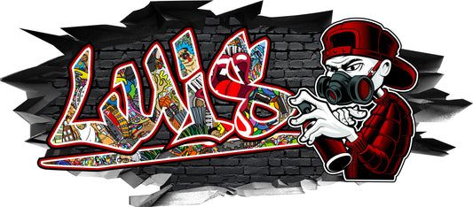 Wandtattoo Graffiti Luis