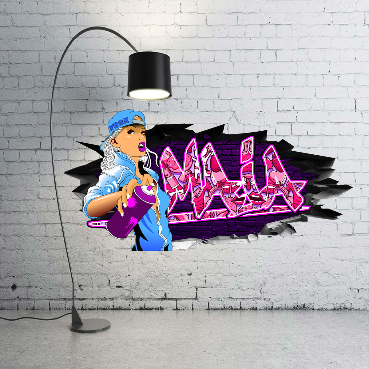 Maja Label Wandtattoo Graffiti Maja – BLACK-LABEL-GRAFX