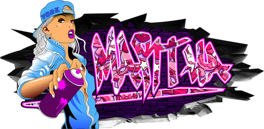 Wandtattoo Graffiti Martha