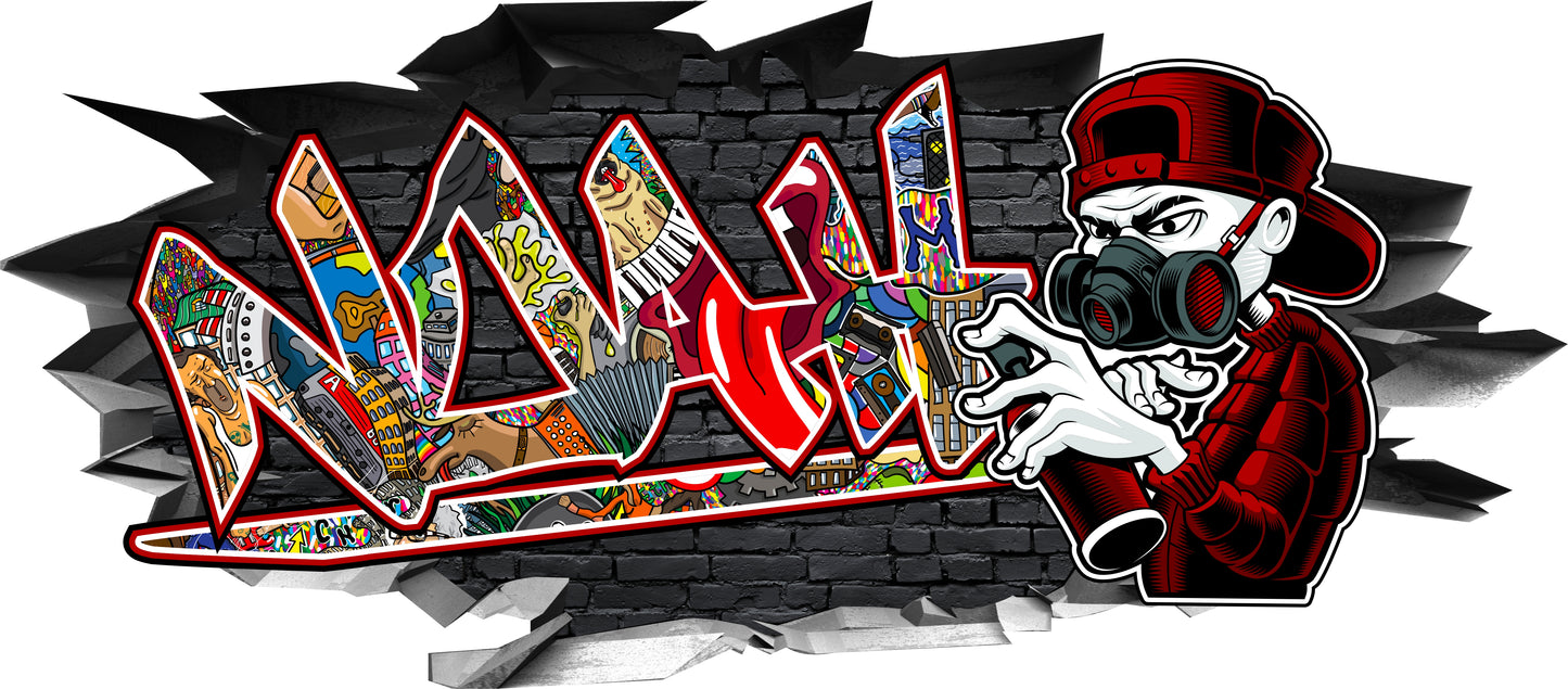 Wandtattoo Graffiti Noah