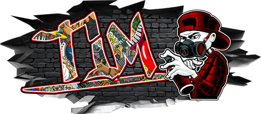 Wandtattoo Graffiti Tim