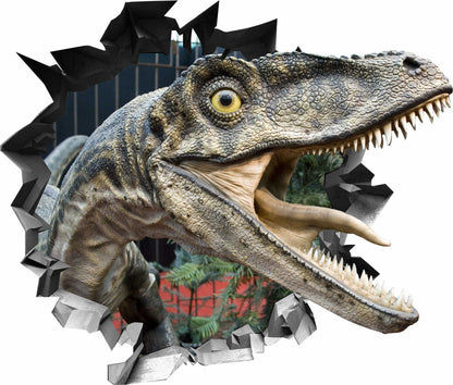 Wandtattoo  Mauerloch Dinosaurier WallArtML117
