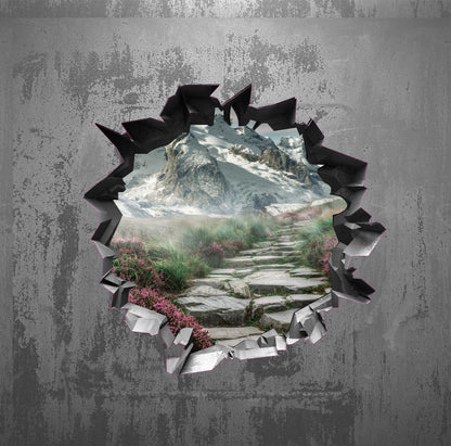 Wandtattoo   Mauerloch Landschaft WallArtML156