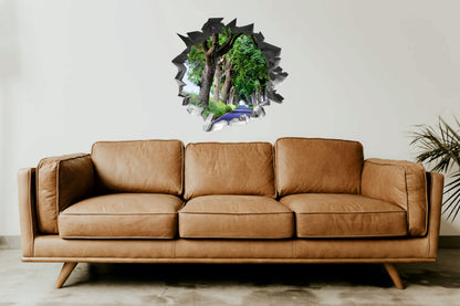 Wandtattoo   Mauerloch Landschaft (Allee) WallArtML166