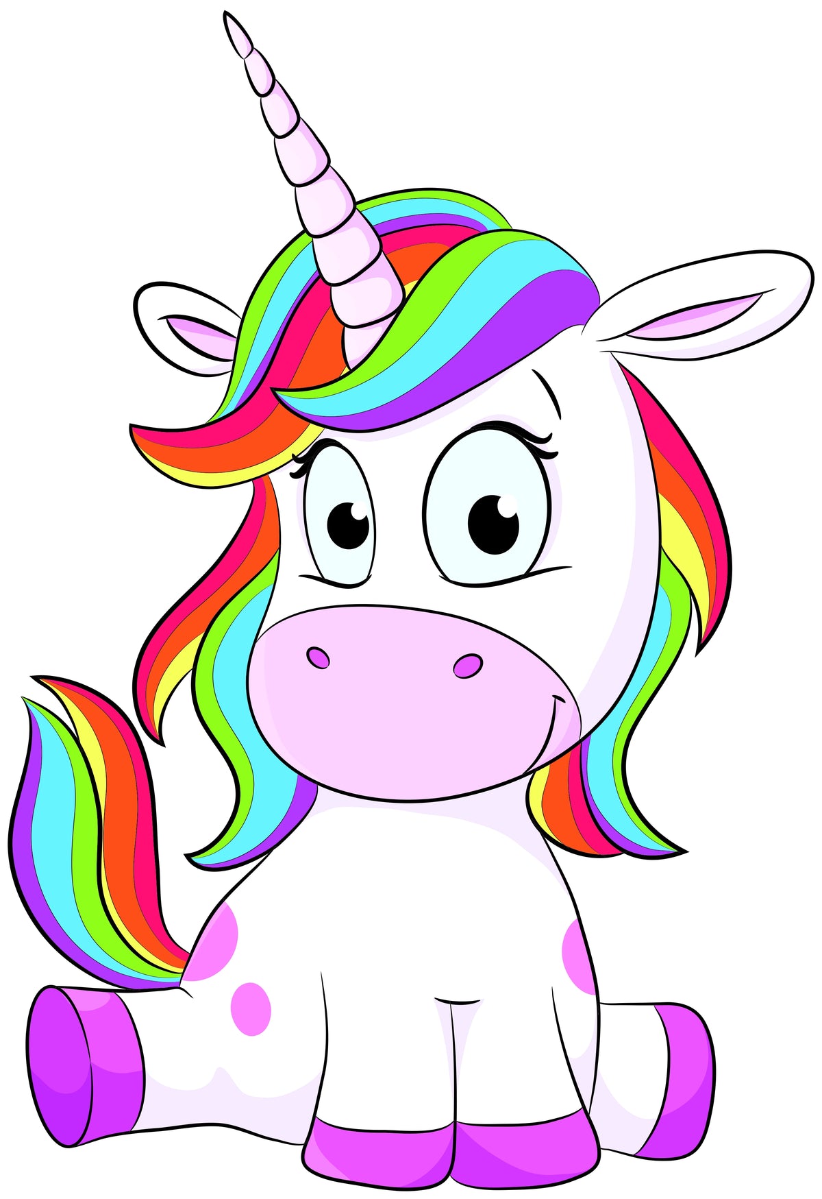 Wandtattoo Comic Einhorn Kinderzimmer WallArtML180