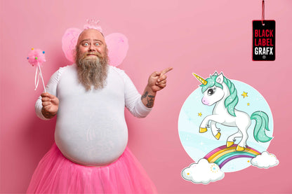 Wandtattoo Comic Einhorn Kinderzimmer WallArtML181