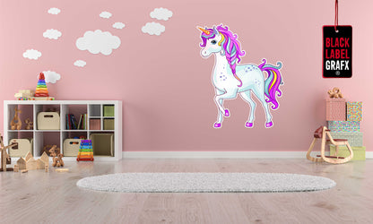 Wandtattoo   Einhorn Comic Kinderzimmer WallArtML182