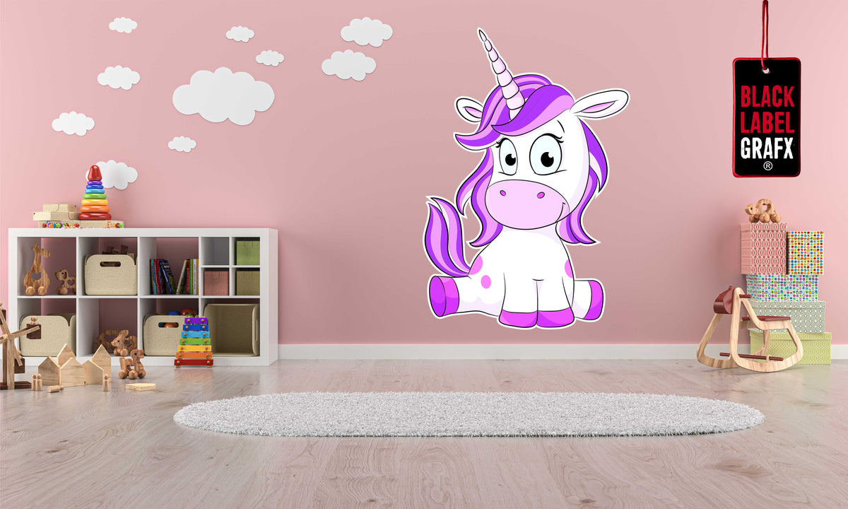 Wandtattoo Comic Einhorn Kinderzimmer WallArtML184