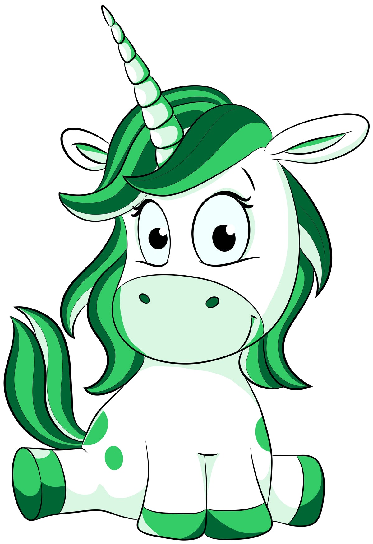 Wandtattoo Comic Einhorn Kinderzimmer WallArtML185