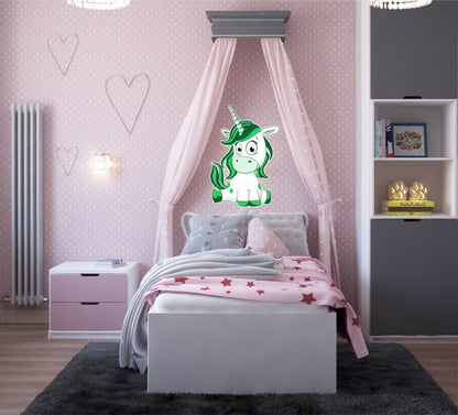 Wandtattoo Comic Einhorn Kinderzimmer WallArtML185