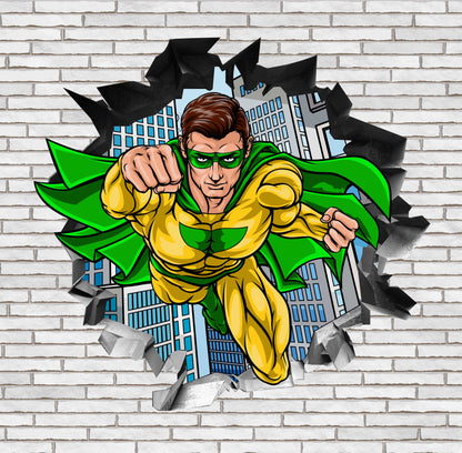 Wandtattoo Mauerloch Supermann WallArtML195