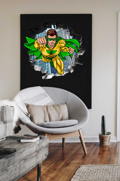 Wandtattoo Mauerloch Supermann WallArtML195