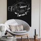 Wandtattoo  Mauerloch Polizeiauto WallArtML212