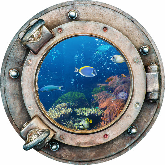 Wandtattoo Bullauge Fische WallArtML251