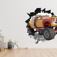 Wandtattoo Mauerloch Monstertrack WallArtML279