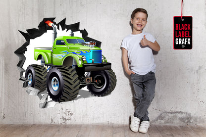 Wandtattoo Mauerloch Monstertrack WallArtML281