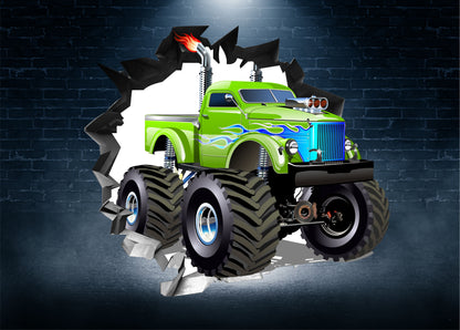 Wandtattoo Mauerloch Monstertrack WallArtML281