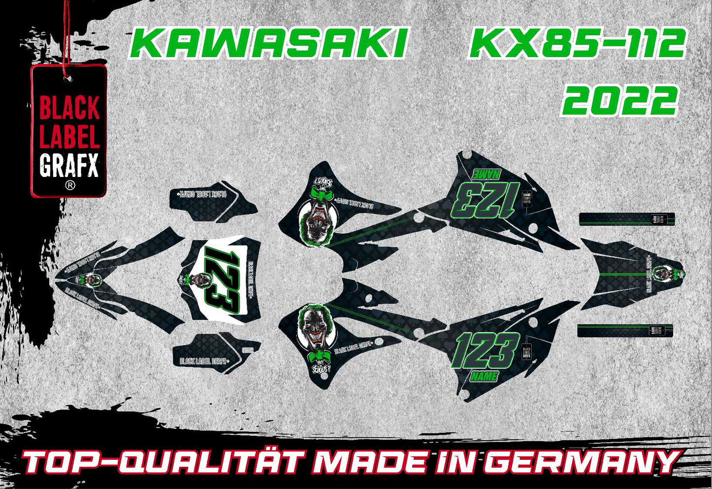 Dekor Kit passend für Kawasaki KX85-112 2022 JOKER146