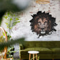 Wandtattoo Mauerloch Löwe WallArtML051