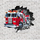 Wandtattoo Mauerloch Feuerwehr WallArtML216