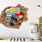 Wandtattoo Mauerloch Feuerwehr WallArtML219