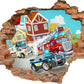 Wandtattoo Mauerloch Feuerwehr WallArtML222