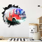 Wandtattoo Mauerloch Feuerwehr WallArtML223