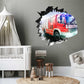 Wandtattoo Mauerloch Feuerwehr WallArtML223