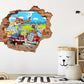 Wandtattoo Mauerloch Feuerwehr WallArtML224