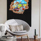 Wandtattoo Mauerloch Feuerwehr WallArtML224